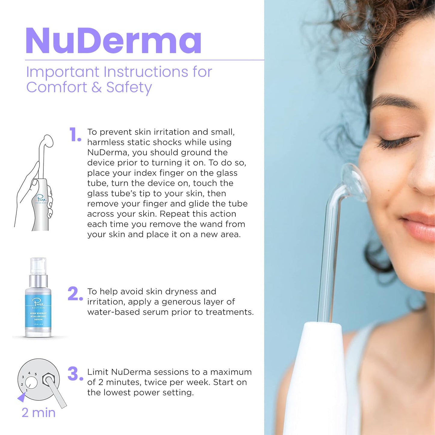 Heyglam x NuDerma Clinical High Frequency Wand