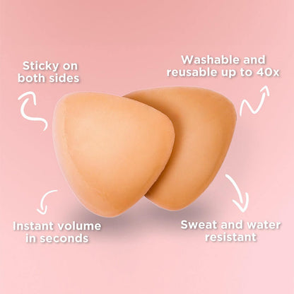 Push-Up Sticky Breast Size up Pads - Instant Lift & Boost, Washable & Reusable, Outfit Enhancer