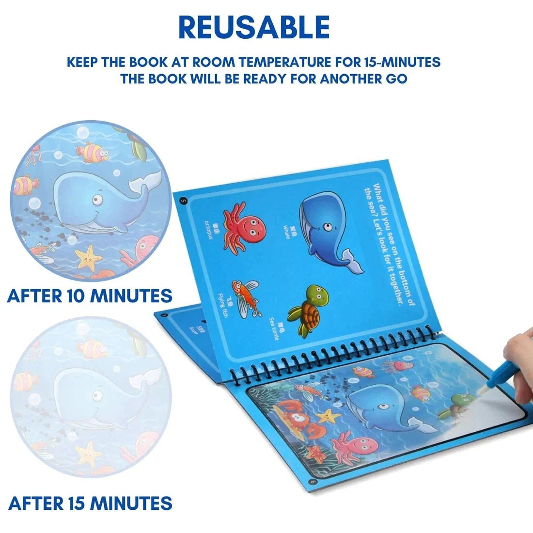 Reusable Magic Water Painting Book (Pack of 6)