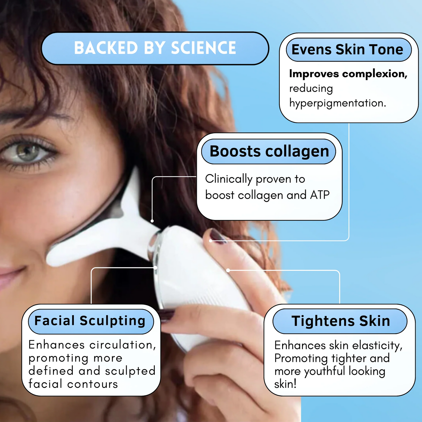 Hey Glam - 7-IN-1 EMS LED FACIAL LIFT SCULPTOR